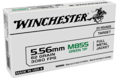 opplanet winchester 5 56x45mm fmj 62 gr 20 rounds rifle ammo wm855k main 1
