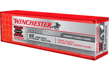 opplanet winchester hyper speed 22 long rifle 40 grain copper plated hollow point rimfire ammo 100 rounds xhv22lr main