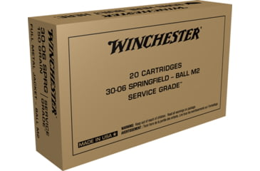 opplanet winchester service grade rifle ammo 30 06 springfield full metal jacket 150 grain 20 rounds sg3006w