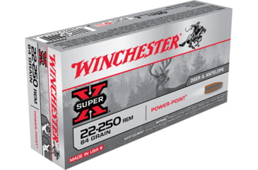 opplanet winchester super x rifle 22 250 remington 64 grain power point centerfire rifle ammo 20 rounds x222502 main