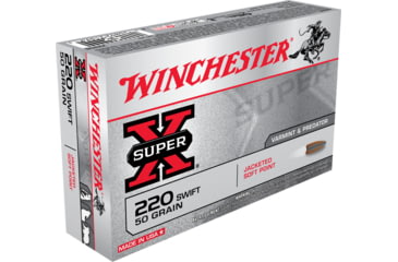 opplanet winchester super x rifle 220 swift 50 grain jacketed soft point centerfire rifle ammo 20 rounds x220s main
