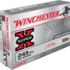 opplanet winchester super x rifle 243 winchester 80 grain jacketed soft point brass cased centerfire rifle ammo 20 rounds x2431 main