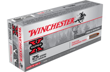 opplanet winchester super x rifle 25 winchester super short magnum 120 grain positive expanding point brass cased centerfire rifle ammo 20 rounds x25wss main