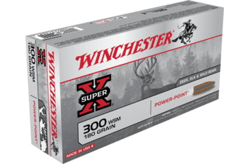 opplanet winchester super x rifle 300 winchester short magnum 180 grain power point brass cased centerfire rifle ammo 20 rounds x300wsm main