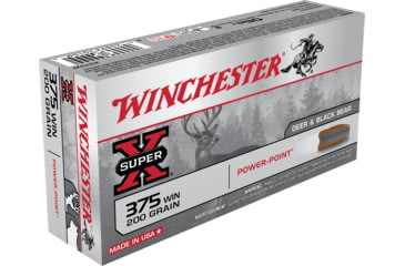opplanet winchester super x rifle 375 winchester 200 grain power point brass cased centerfire rifle ammo 20 rounds x375w main