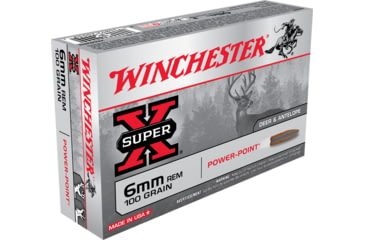 opplanet winchester super x rifle 6mm remington 100 grain power point centerfire rifle ammo 20 rounds x6mmr2 main