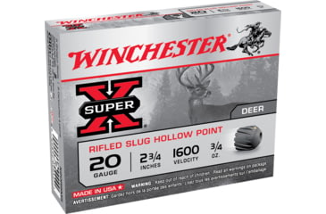opplanet winchester super x shotshell 20 gauge 3 4 oz 2 75in centerfire shotgun slug ammo 15 rounds x20rsm5vp main