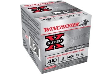 opplanet winchester super x shotshell 410 bore 3 8 oz 3in centerfire shotgun ammo 25 rounds we413gt6 main