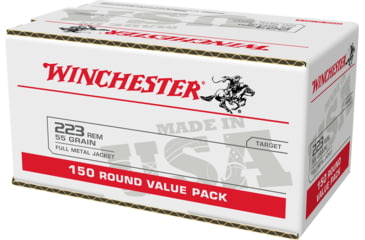 opplanet winchester usa rifle 223 remington 55 grain full metal jacket centerfire rifle ammo 150 rounds w223150 main