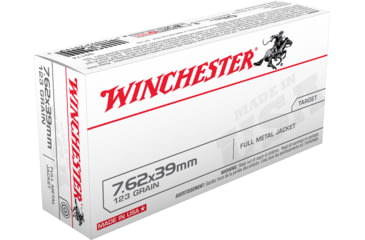 opplanet winchester usa rifle 7 62x39mm 123 grain full metal jacket brass cased centerfire rifle ammo 20 rounds q3174 main